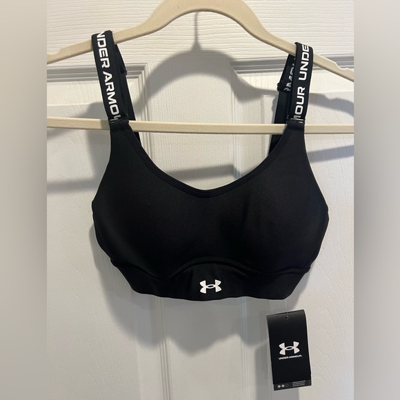 Under Armour Other - 🆕 NWT Under Armour Infinity Mid 2.0 Black Sports Bra with Logo Straps